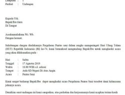Dengan Menggunakan Tempat yang Tersedia di Bawah Ini Buatlah Sebuah Surat Undangan Resmi