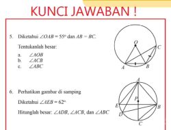 Jawaban Diketahui ∠OAB = 55° dan AB = BC Tentukanlah Besar