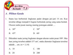 Kunci Jawaban Matematika Kelas 8 Halaman 91 92 93 94 95 Semester 2 Ayo Kita Berlatih 7.3