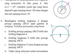 Gambar di Samping Adalah Dua Lingkaran yang Konsentris di Titik Pusat E Jika m∠1 = 42°