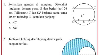 Tentukan Keliling Daerah yang Diarsir Pada Bangun Berikut 14 cm