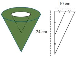 Suatu Bangun Ruang yang Diperoleh Dari Dua Kerucut yang Sepusat