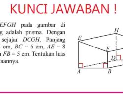 Jawaban ABCD EFGH Pada Gambar di Samping Adalah Prisma Dengan ABFE Sejajar DCGH