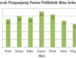 Banyak Pasien yang Berobat Ke Poliklinik Bina Sehat Selama Satu Minggu Sebagai Berikut