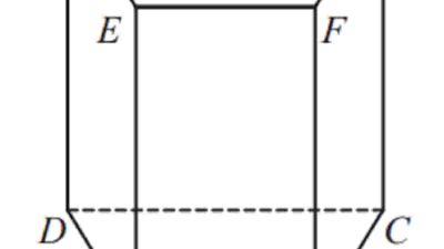 Gambar berikut adalah prisma dengan alas trapesium sama kaki Panjang AB = 6 cm
