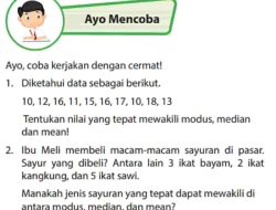 Kunci Jawaban Matematika Kelas 6 Halaman 188 Diketahui Data Sebagai Berikut