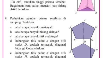 Perhatikan Gambar Prisma Segilima di Samping Tentukan Ada Berapa Banyak Rusuknya