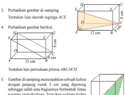 Perhatikan Gambar di Samping Tentukan Luas Daerah Segitiga ACE 12 cm 9 cm 8 cm