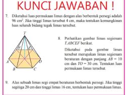 Diketahui Pada Gambar Limas Tersebut Merupakan Limas Segienam Beraturan