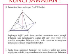 Segiempat PQRS Pada Limas Tersebut Merupakan Suatu Persegi Diketahui Luas Permukaannya 360 cm²