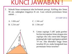 Jawaban Limas Mempunyai Alas Berbentuk Persegi Keliling Alas Limas 96 cm Sedangkan Tingginya l6 cm