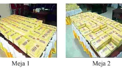 Seorang panitia konsumsi sebuah seminar pendidikan ingin mengecek apakah total kotak nasi yang dipesan sudah selesai