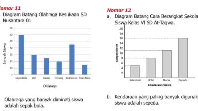 Data Peminat olahraga dari SD Nusantara 01 adalah sebagai berikut Sepak bola ada 60 siswa Voli ada 30 siswa