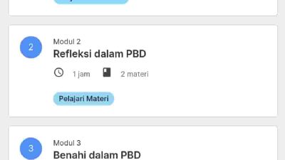 Kunci Jawaban Post Test Modul 2 Refleksi dalam PBD Soal PMM