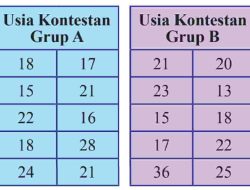 Usia Para Kontestan Untuk Dua Kelompok di Ajang Kompetisi Menyanyi