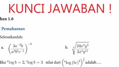 Kunci jawaban Matematika kelas 10 halaman 28 kurikulum merdeka Latihan 1.6 Soal Pemahaman beserta caranya materi Bab 1