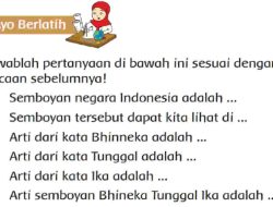 Semboyan Negara Indonesia Adalah Kunci Jawaban Tema 8 Kelas 3 SD Halaman 38