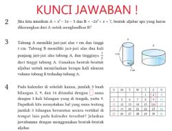 Jika Kita Misalkan A = x² – 3x – 5 dan B = –2x² + x + 7 Bentuk Aljabar Apa yang Harus Dikurangkan Dari A Untuk Menghasilkan B