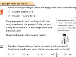 Kunci Jawaban Matematika Kelas 7 Halaman 16 Kurikulum Merdeka Tentukan Bilangan-bilangan Berikut Ini Apakah Positif atau Negatif