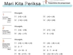 Kunci Jawaban Matematika Kelas 7 Halaman 34 Kurikulum Merdeka Mari Kita Periksa