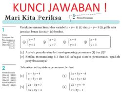 Kunci Jawaban Matematika Kelas 8 Halaman 42 Kurikulum Merdeka Mari Kita Periksa