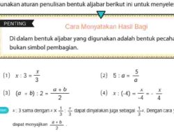 Kunci Jawaban Matematika Kelas 7 Halaman 67 68 Kurikulum Merdeka Aturan Penulisan Bentuk Aljabar x : 6