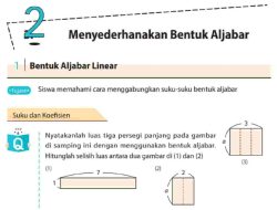 Manakah yang Merupakan Bentuk Aljabar Linear a) -8x, b) x² + 1, c) 2a + 8, d) 2/5a – 7