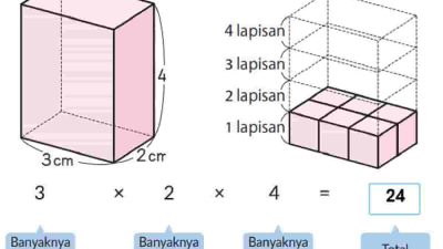 Kunci Jawaban Matematika Kelas 5 Volume 1 Halaman 92 93 94 Kurikulum Merdeka Berapa banyak kubus satuan 1 cm³ yang terdapat pada lapisan paling bawah