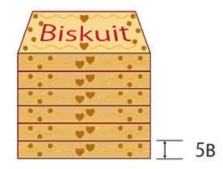 Tumpukan Kotak Biskuit dengan Tinggi 5 cm Berapakah Tinggi Total Dari 6 Kotak
