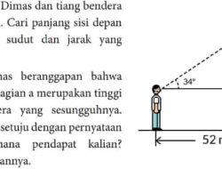 Dimas Sedang Mencoba Mencari Tinggi Tiang Bendera Ia Memperkirakan Sudut yang Terbentuk