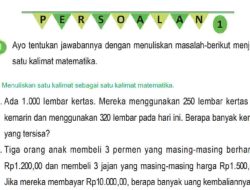 Ada 1.000 Lembar Kertas Mereka Menggunakan 250 Lembar Kertas Itu Kemarin