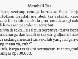 Berdasarkan Teks Negosiasi Membeli Tas di Atas Tuliskan Unsur Kebahasaan Teks
