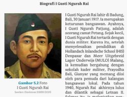 Jawaban Bahasa Indonesia Bab 5 Halaman 118 Kelas 10 Kurikulum Merdeka Apa Saja yang Diceritakan dalam Biografi I Gusti Ngurah Rai